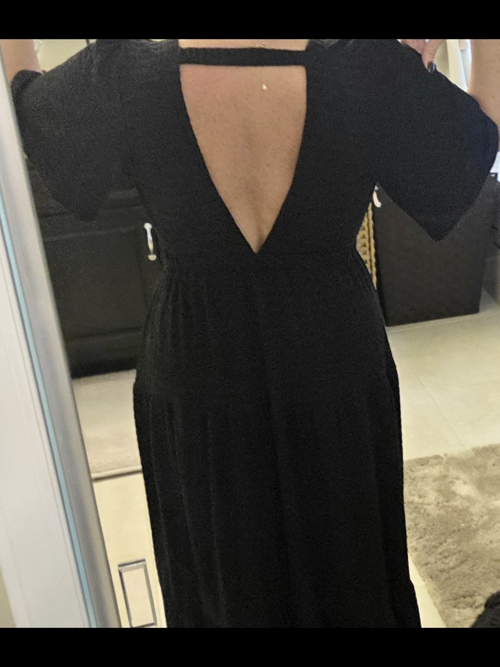 Veronica M Black Kimono Sleeve V-Neck Maxi Dress - Picture 3 of 9